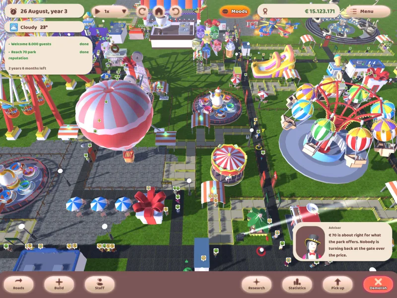 Amusement Factory is an alternative to RollerCoaster Tycoon - screenshot