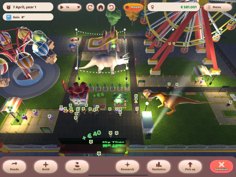 Amusement Factory is an alternative to RollerCoaster Tycoon - screenshot