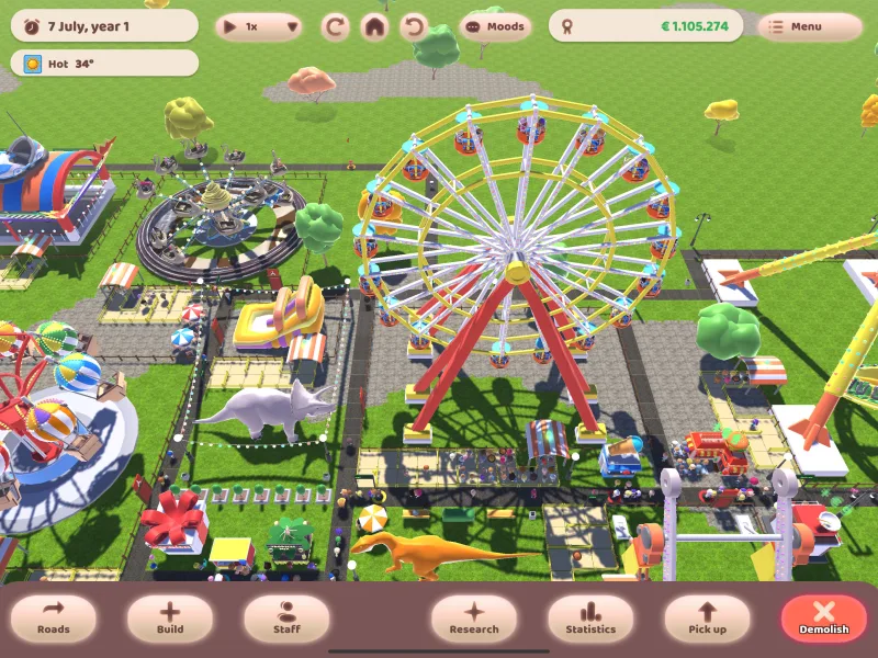 Amusement Factory is an alternative to RollerCoaster Tycoon - screenshot